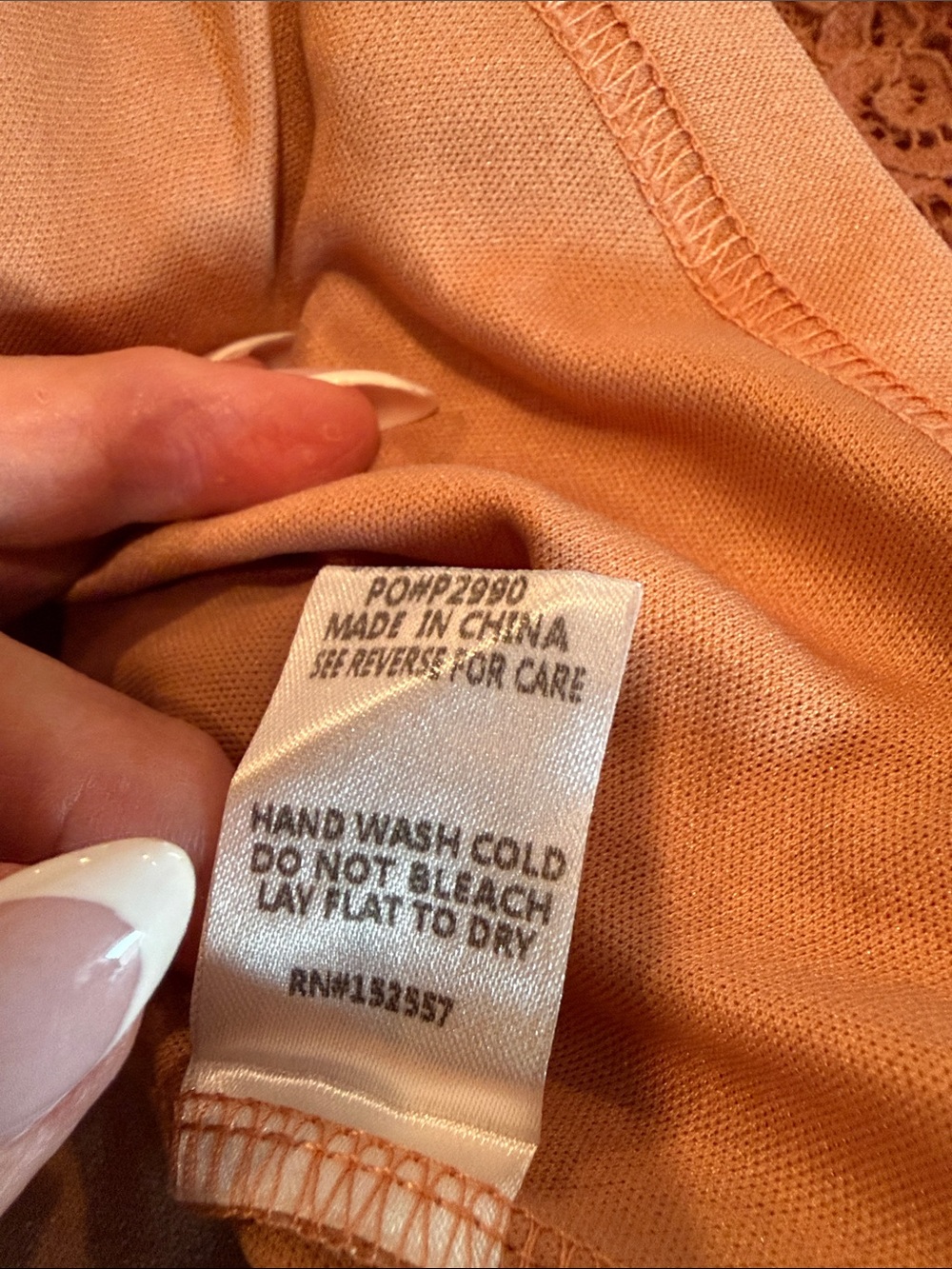 Polagram Rust Lace Button-Front Midi Dress - Picture 4 of 5